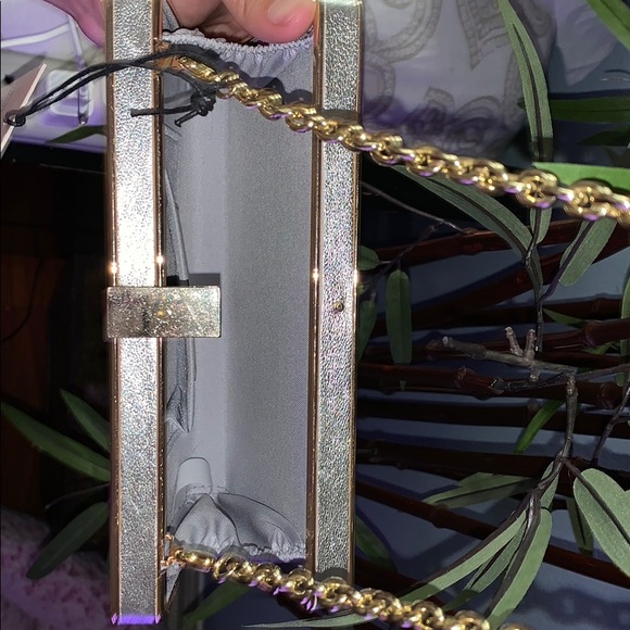 IVANKA TRUMP Silver Leather Hand Bag - Picture 2 of 2